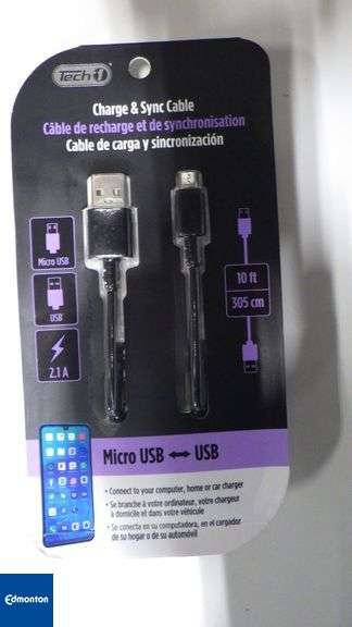 Tech 1 Charge & Sync Cable Micro USB <--> USB 10ft