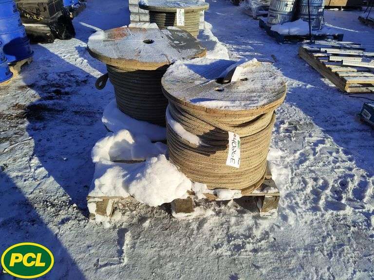 Pallte With Ropes Pallet with 2 Spools of Braided Rope - Michener Allen Auctioneering Ltd