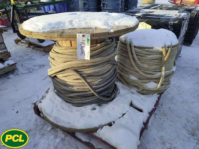 Pallte With Ropes Pallet with 2 Spools of Braided Rope - Michener Allen Auctioneering Ltd
