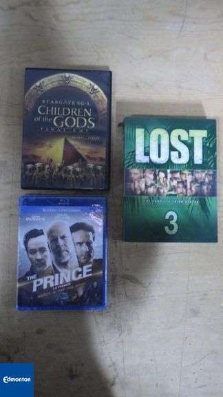 lot of DVD's ('The Prince, Stargate Children of the Gods, LOST Season 3')