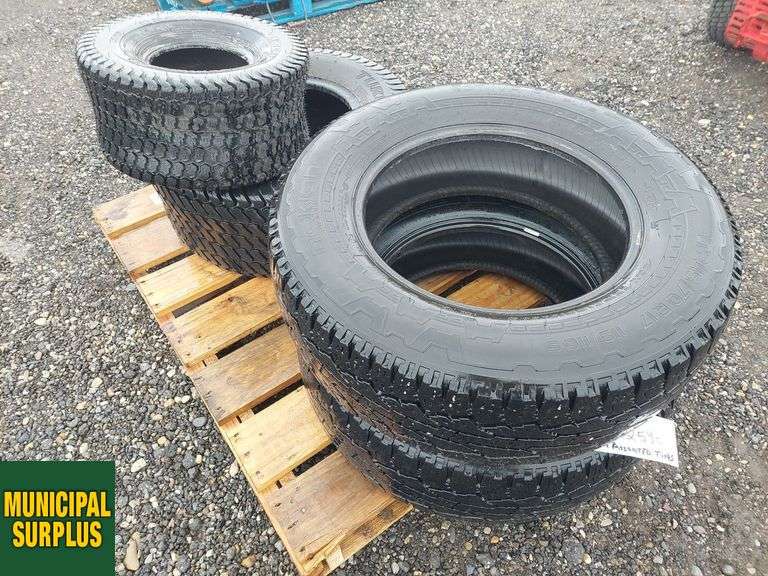 4 Assorted Tires 2 - LT245/70R17, 1 -20x10.5x8, 295-60-15IMP - Michener ...