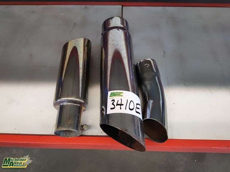 3 Assorted Chrome Exhaust Tips