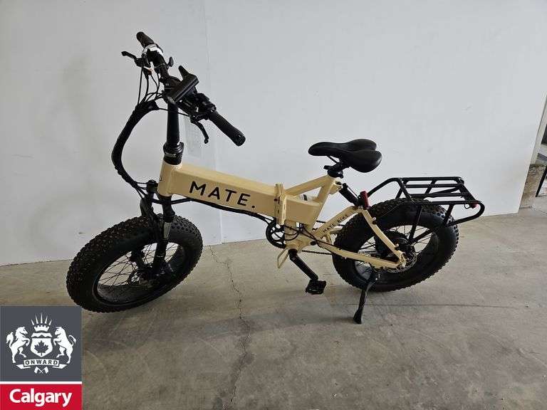 Beige Mate X-250W Folding E-Bike *No Charger, Battery/Working Condition Unknown, No Key*
