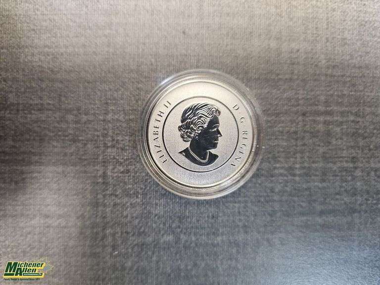 RCM 2015 UNC Canada Fine Silver 99.99% 25 Dollar Colorized Canada Flag Coin Qty.1