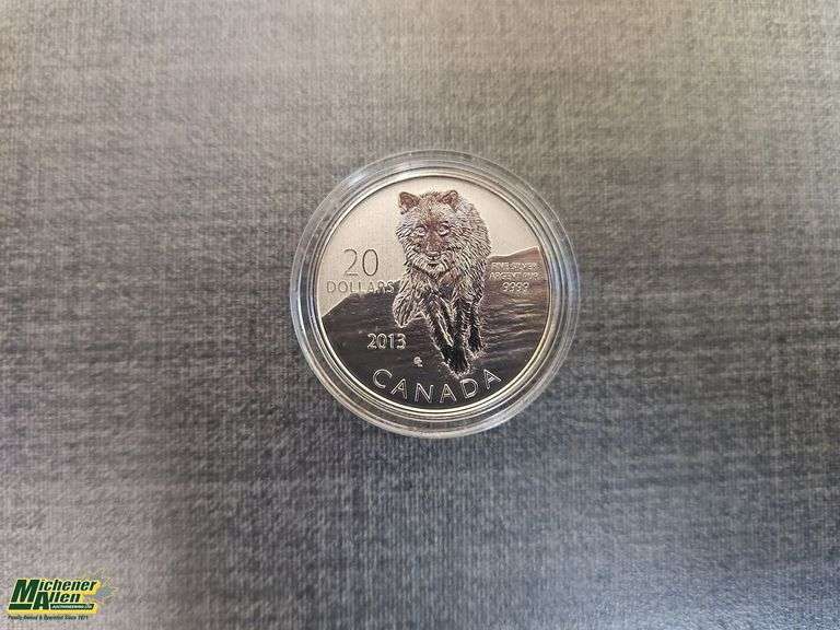 2013 RCM Canada UNC Fine Silver 99.99% 20 Dollar Coin- Qty.1