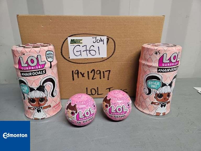 Box with 2 LOL Surprise Hair Goals , 2 Little Sisters Michener Allen