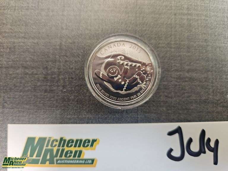 RCM 2015 UNC Canada Fine Silver 99.99% 20 Dollar Coin - Qty.1