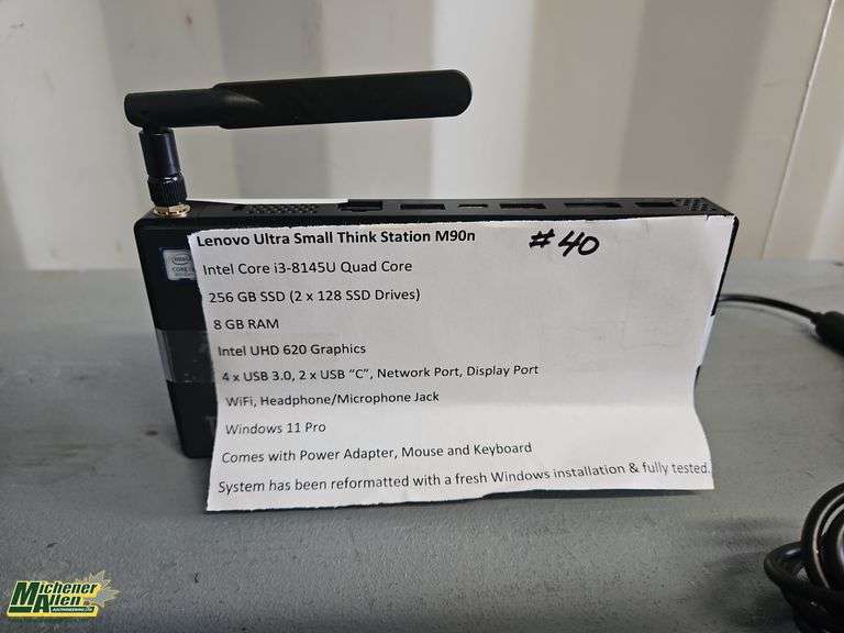 Lenovo Ultra Small Think Station M90n (Comes with Power Cord, Keyboard, Mouse and Mousepad)- Qty.1