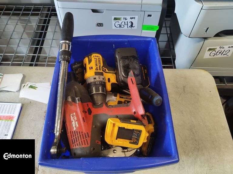 Bin With Assorted Power And Hand Tools - Qty. 1