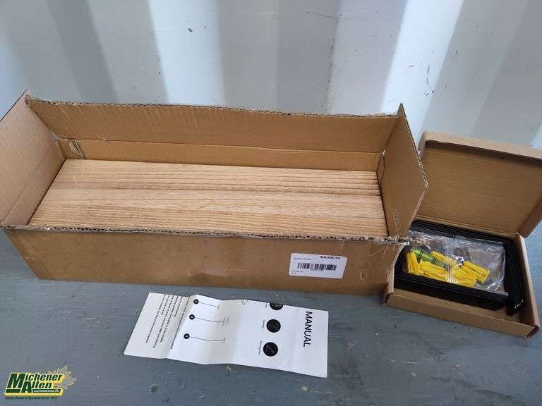 2 Packages of 3 Piece Wood Shelves 15.5in X5.5in - Qty 1