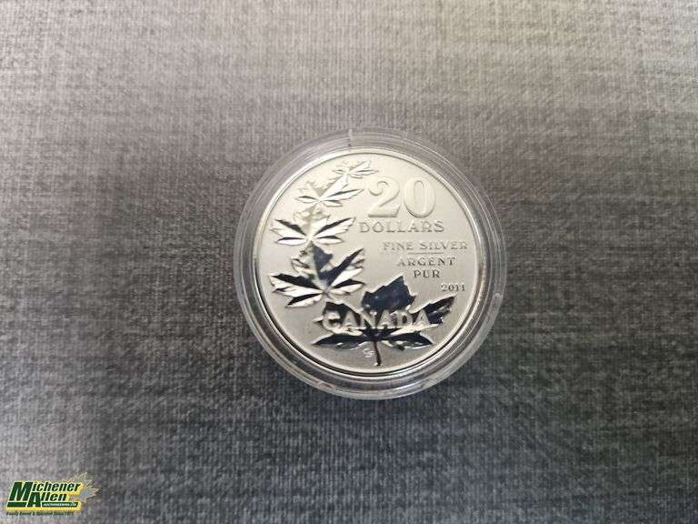 RCM 2011 UNC Canada Fine 99.99% Silver $20 Dollar Coin- Qty.1