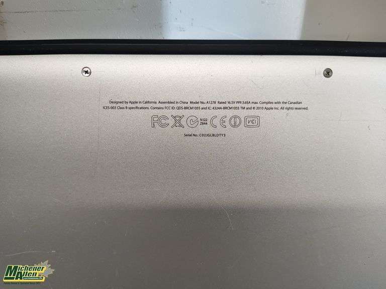 Apple MacBook Pro A1278 with Power Adapter - Qty 1