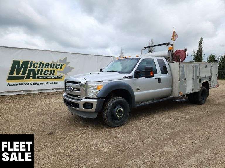 2011 Ford F-550 Super Duty 4x4 S/A w/ Service Body & Cobra Service Crane