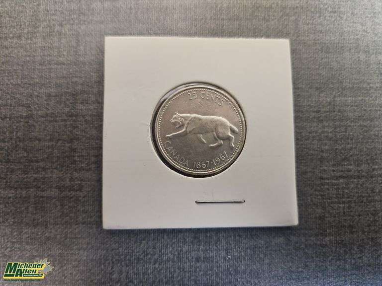 1967 Canada Silver 25 Cents Coin - Qty.1