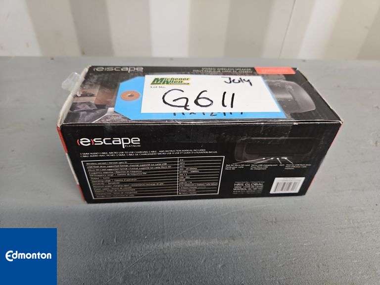 Escape Stereo Wireless Speaker- Qty.1 NO CORD