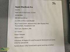 Apple MacBook Pro A1278 (Comes with Power Cord)- Qty.1