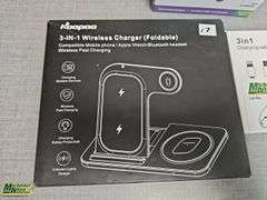 3 in 1 Foldable Wireless Charger,  3 in 1 Charging Cable and Portable Charger - Qty.1