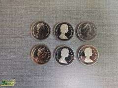 1982-1987 Canada 1 Dollar Coins Qty.6