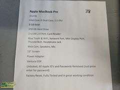 Apple MacBook Pro A1278 (Comes with Power Cord)- Qty.1
