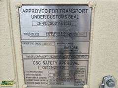 20'  1  Door  Single Use  Sea Container