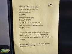 Lenovo Tiny Think Station P330 with Curved 27in Monitor, Brother Printer, Keyboard, Mouse and Power 