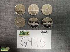 1982-1987 Canada 1 Dollar Coins Qty.6