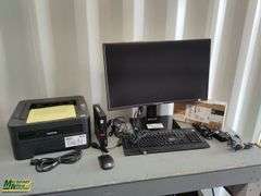 Lenovo Tiny Think Station P330 with Curved 27in Monitor, Brother Printer, Keyboard, Mouse and Power 