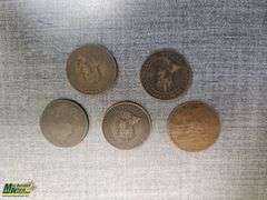 Late 1800's Early 1900's Copper Pennies Qty 5