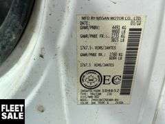2013  Nissan  NV  3500 HD SV 3dr Cargo Van w/High Roof  Cargo Van