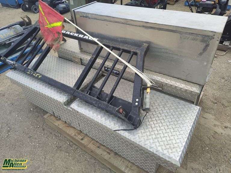 Backrack And 3 Truck Tool Boxes - Michener Allen Auctioneering Ltd