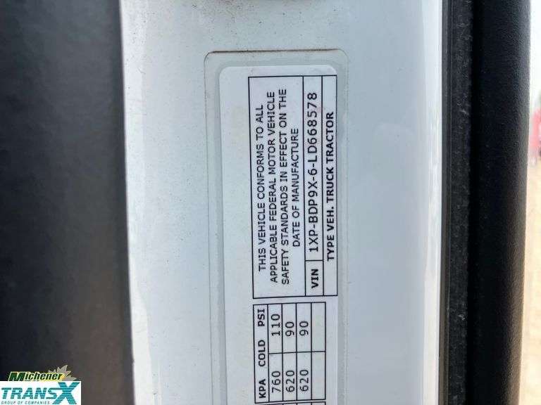 2020  Peterbilt  579  T/A  Sleeper Tractor