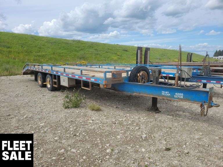 2008  Double A Trailers  T/A  30 ft.  Pintle Hitch Equipment Trailer