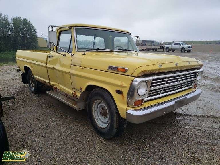 Non-Running  1969  Ford  F250 Custom Cab CAMPER SPECIAL