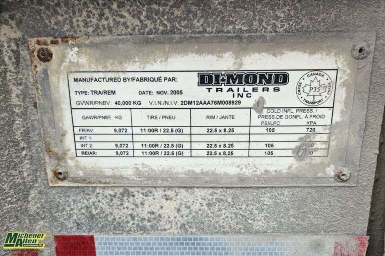 2006  Di-Mond Trailers  TRI/A  53ft  Chassis Trailer