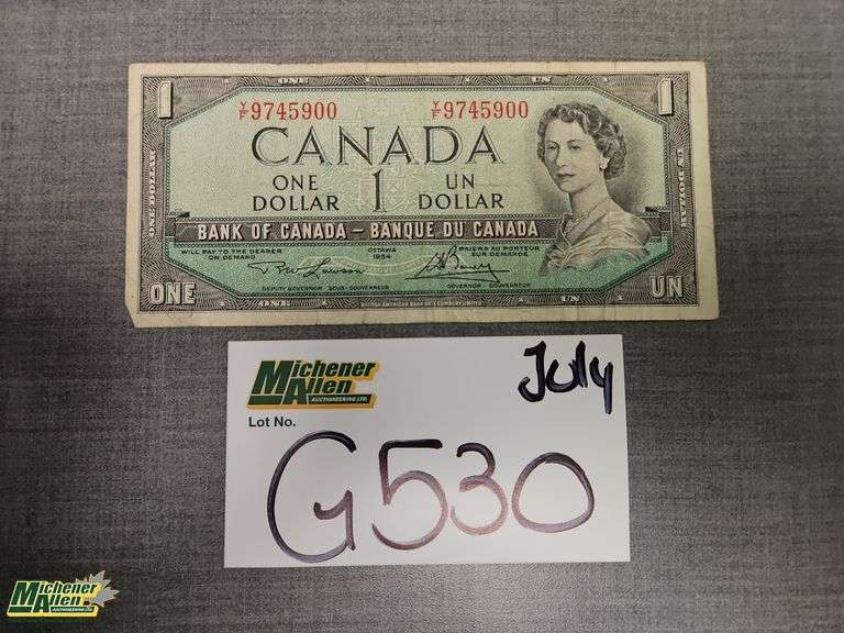 1954 Bank of Canada One Dollar Note - Qty.1