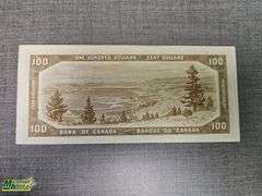 1954 Bank of Canada 100 Dollar Note - Qty.1