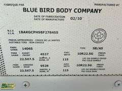 2011  Blue Bird  Vision  S/A  71  Passenger  Bus