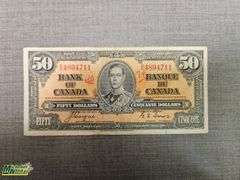 1937 Bank of Canada 50 Dollar Note - Qty.1