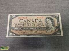 1954 Bank of Canada 100 Dollar Note - Qty.1