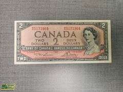 1954 Bank of Canada 2 Dollar Note - Qty.1