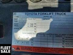 Toyota  7FGU25  3750  LBS  Forklift