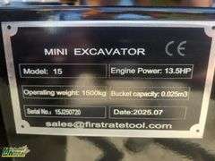 2025  Unused  Miva  VA15J  Mini Excavator