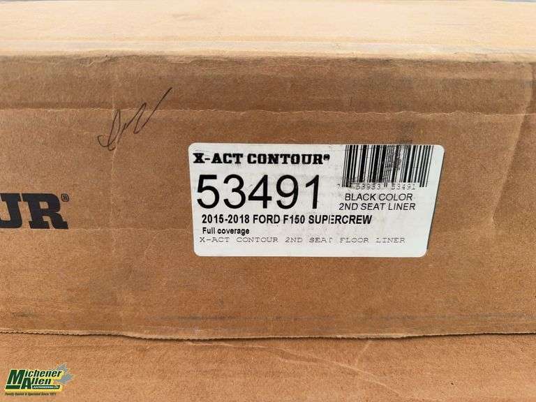 Black Rear Floor Mat for 2016-2018 Ford F150 Super Crew