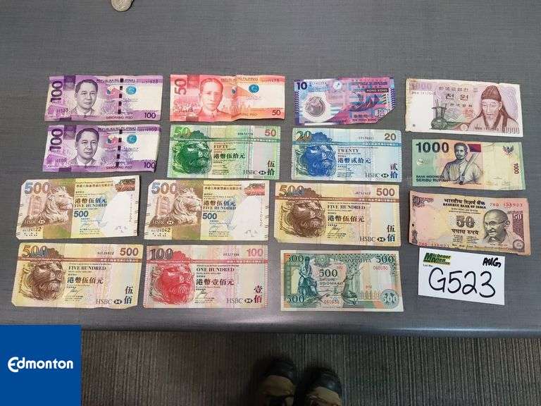Foreign 9000 Note 15 Assorted Foreign Currency Notes - Qty 1 - Michener Allen ...