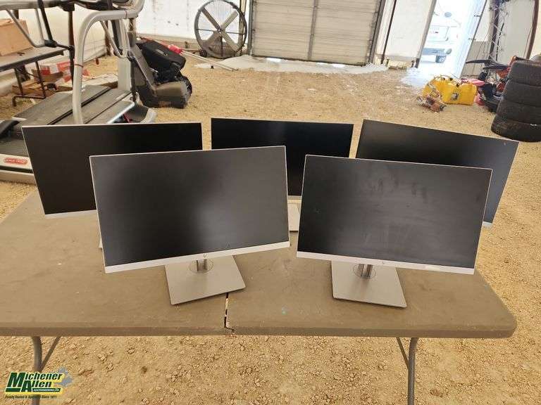 Open Lot Of 5 HP E233 Monitors