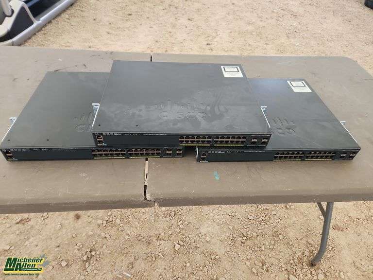 Lot Of 3 Open Computer Switches By Cisco