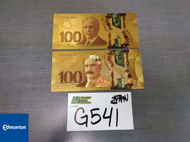 2 Novelty Canada Replica Notes - Qty 1 - Michener Allen Auctioneering Ltd