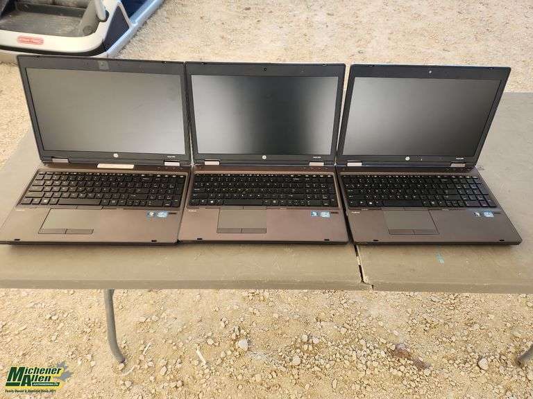 3 Hp ProBook 6570b Laptops No Power Cords