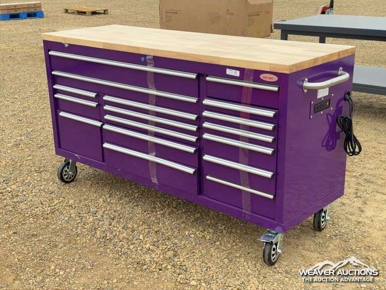 6 x 2 FT. FATBOY Lower Tool Chest (Purple) - Weaver Bros Auctions Ltd.