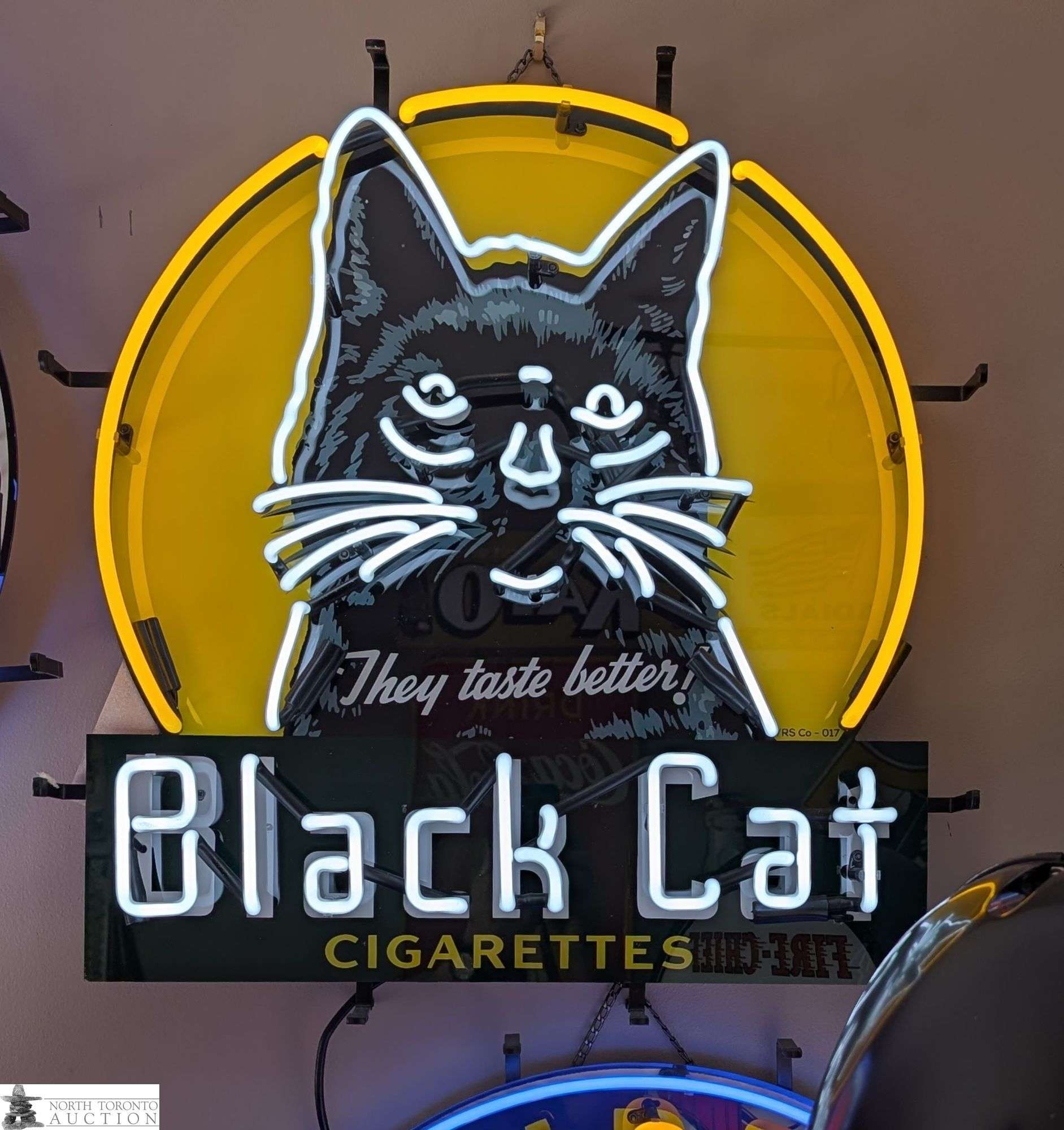 black cat cigarettes sign Black Cat Cigarettes Neon Sign
